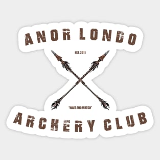 anor londo archery club Sticker